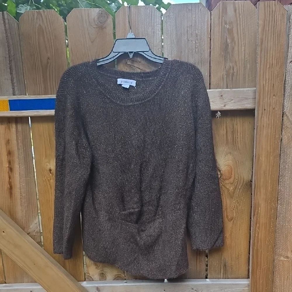 Liz Claiborne Brown Crew Neck Sweater